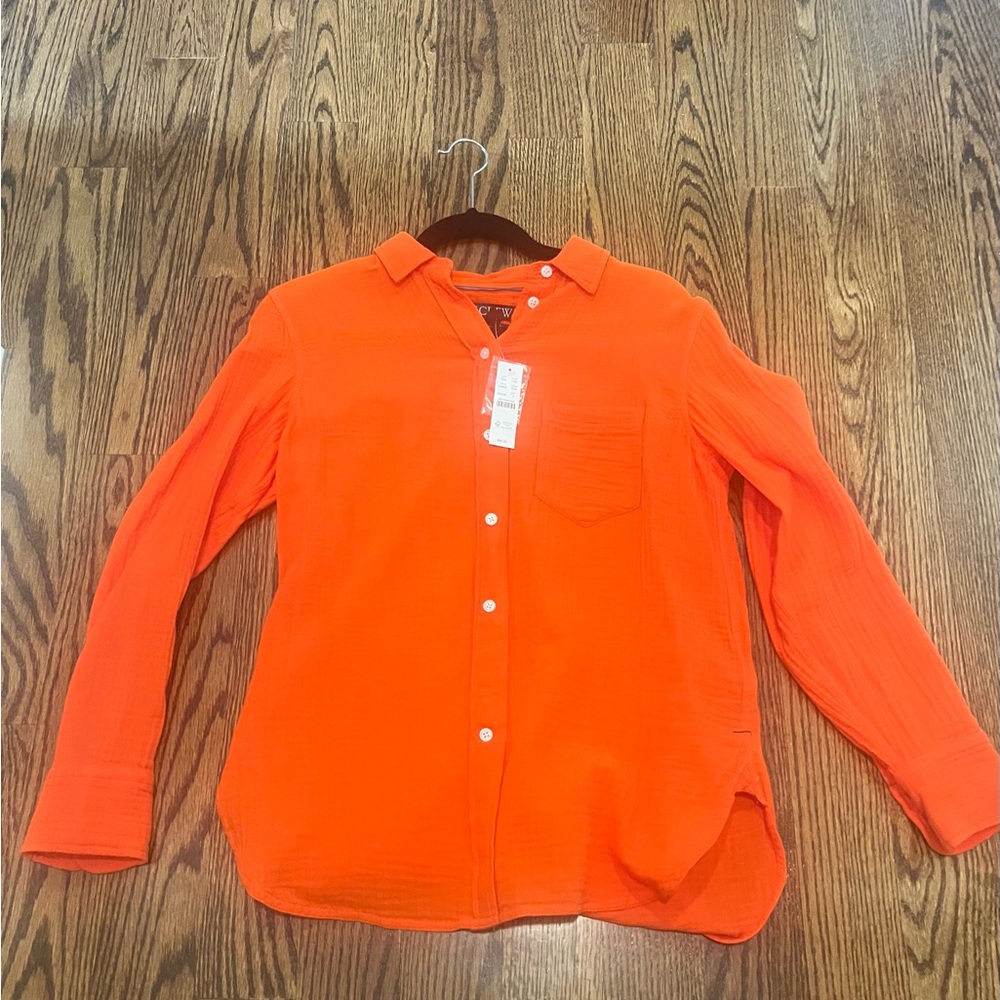 Nwt J Crew gauze button down shirt classic size 4